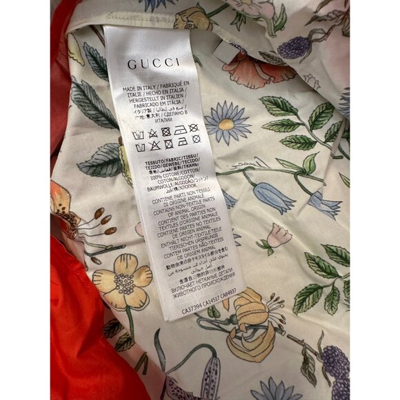 Gucci Kids Floral Print Dress With Striped Hem Dress Multicolor 608206 Size10 - Picture 6 of 7